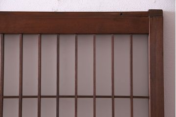 昭和レトロ　オリジナルガラス入り　異なるガラスの組み合わせがおしゃれなガラス帯戸2枚セット(引き戸、建具)