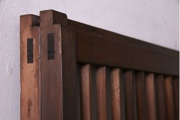 昭和レトロ　オリジナルガラス入り　異なるガラスの組み合わせがおしゃれなガラス帯戸2枚セット(引き戸、建具)