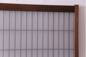 昭和レトロ　オリジナルガラス入り　異なるガラスの組み合わせがおしゃれなガラス帯戸2枚セット(引き戸、建具)