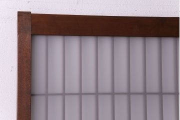 昭和レトロ　オリジナルガラス入り　異なるガラスの組み合わせがおしゃれなガラス帯戸2枚セット(引き戸、建具)