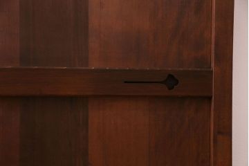 昭和レトロ　オリジナルガラス入り　異なるガラスの組み合わせがおしゃれなガラス帯戸2枚セット(引き戸、建具)