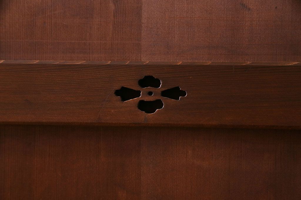 昭和レトロ　オリジナルガラス入り　異なるガラスの組み合わせがおしゃれなガラス帯戸2枚セット(引き戸、建具)