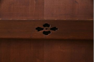 昭和レトロ　オリジナルガラス入り　異なるガラスの組み合わせがおしゃれなガラス帯戸2枚セット(引き戸、建具)