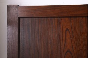 【商談品】和製アンティーク　高級品　総ケヤキ材一枚板!　威厳が漂う上質な板戸(帯戸、引き戸、建具)4枚セット