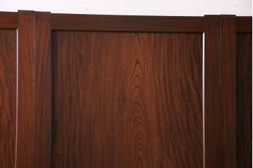 【商談品】和製アンティーク　高級品　総ケヤキ材一枚板!　威厳が漂う上質な板戸(帯戸、引き戸、建具)4枚セット
