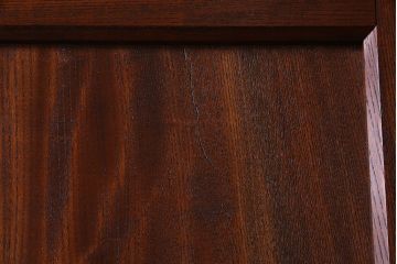 【商談品】和製アンティーク　高級品　総ケヤキ材一枚板!　威厳が漂う上質な板戸(帯戸、引き戸、建具)4枚セット