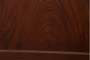 【商談品】和製アンティーク　高級品　総ケヤキ材一枚板!　威厳が漂う上質な板戸(帯戸、引き戸、建具)4枚セット