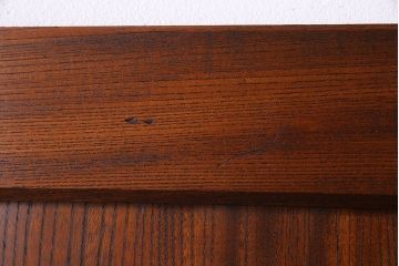 【商談品】和製アンティーク　高級品　総ケヤキ材一枚板!　威厳が漂う上質な板戸(帯戸、引き戸、建具)4枚セット