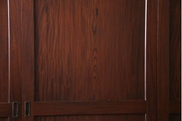 【商談品】和製アンティーク　高級品　総ケヤキ材一枚板!　威厳が漂う上質な板戸(帯戸、引き戸、建具)4枚セット