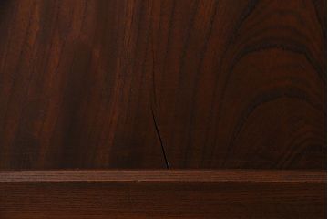 【商談品】和製アンティーク　高級品　総ケヤキ材一枚板!　威厳が漂う上質な板戸(帯戸、引き戸、建具)4枚セット