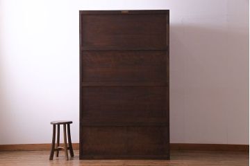 中古美品　松本民芸家具　シックな雰囲気が魅力的なワードローブ(チェスト、衣装箪笥)