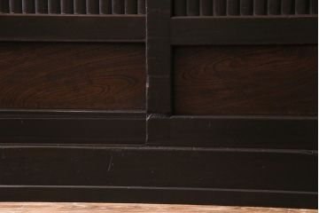 アンティーク家具　古民具・骨董　重ね箪笥　丸桟仕上げの上質な近江水屋箪笥(カップボード、収納棚)