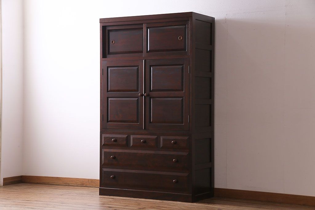 【美品】【希少】松本民芸家具・洋服タンス GMHK623A○松本民芸家具 D型 6段チェスト 整理箪笥 洋服タンス