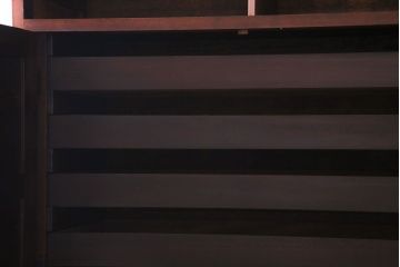 中古美品　松本民芸家具　直線的なデザインが美しいD型和タンス(箪笥、チェスト)(定価約54万円)