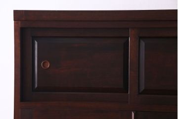 中古美品　松本民芸家具　直線的なデザインが美しいD型和タンス(箪笥、チェスト)(定価約54万円)