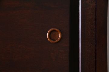 中古美品　松本民芸家具　直線的なデザインが美しいD型和タンス(箪笥、チェスト)(定価約54万円)