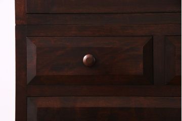 中古美品　松本民芸家具　直線的なデザインが美しいD型和タンス(箪笥、チェスト)(定価約54万円)