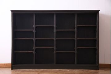 ラフジュ工房オリジナル　古い書院戸を取り入れた組子ガラス戸棚(収納棚、サイドボード)