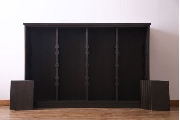 ラフジュ工房オリジナル　古い書院戸を取り入れた組子ガラス戸棚(収納棚、サイドボード)