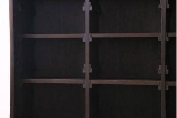 ラフジュ工房オリジナル　古い書院戸を取り入れた組子ガラス戸棚(収納棚、サイドボード)