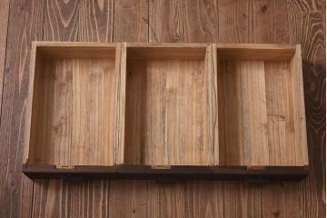 レトロ家具　昭和レトロ　リメイク　オープンラックの脚付ローボード(リビングボード)(1)