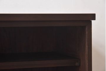レトロ家具　昭和レトロ　リメイク　オープンラックの脚付ローボード(リビングボード)(1)