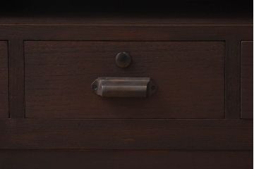 レトロ家具　昭和レトロ　リメイク　オープンラックの脚付ローボード(リビングボード)(1)