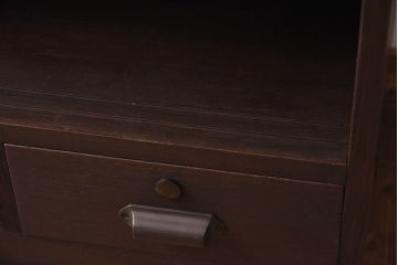 レトロ家具　昭和レトロ　リメイク　オープンラックの脚付ローボード(リビングボード)(1)