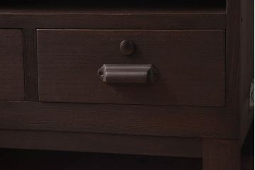 レトロ家具　昭和レトロ　リメイク　オープンラックの脚付ローボード(リビングボード)(1)