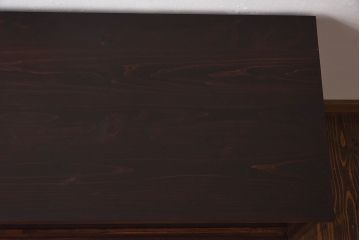 レトロ家具　昭和レトロ　リメイク　オープンラックの脚付ローボード(リビングボード)(2)