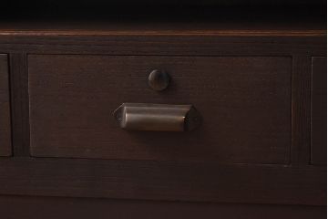 レトロ家具　昭和レトロ　リメイク　オープンラックの脚付ローボード(リビングボード)(2)