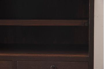 レトロ家具　昭和レトロ　リメイク　オープンラックの脚付ローボード(リビングボード)(2)