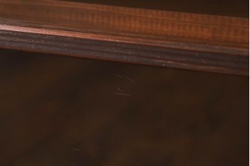 アンティーク家具　リメイク　天板黒柿材　独特な杢目が魅力の鉄脚ローボード(戸棚、リビングボード)