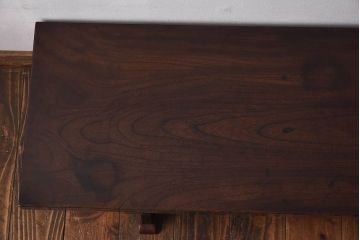 アンティーク家具　和製アンティーク　総ケヤキ材　贅沢な作りが魅力の文机(ローテーブル、座卓)