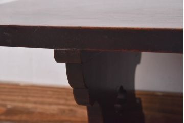 アンティーク家具　和製アンティーク　総ケヤキ材　贅沢な作りが魅力の文机(ローテーブル、座卓)