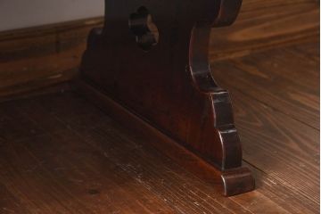 アンティーク家具　和製アンティーク　総ケヤキ材　贅沢な作りが魅力の文机(ローテーブル、座卓)
