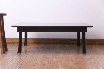 レトロ家具　昭和期　折り畳み式　シンプルなデザインのレトロな座卓(ちゃぶ台、ローテーブル、センターテーブル)