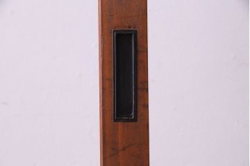 上手物　ケヤキ材使用　組子で富士が描かれたガラス戸(引き戸、建具)4枚セット