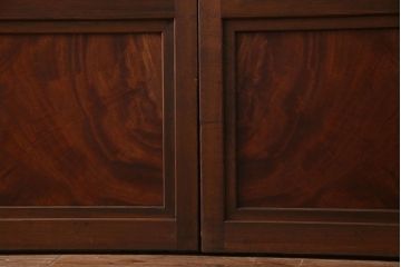 上手物　ケヤキ材使用　組子で富士が描かれたガラス戸(引き戸、建具)4枚セット