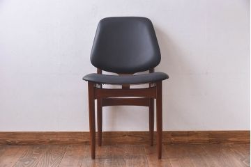北欧家具　イギリスビンテージ　Elliotts Of Newbury(EoN)　ミッドセンチュリーなダイニングチェア・ブラック(イス、椅子)(1)