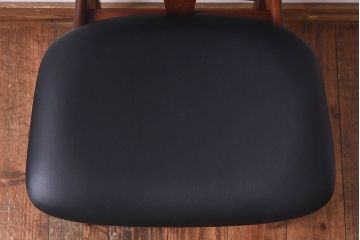 北欧家具　イギリスビンテージ　Elliotts Of Newbury(EoN)　ミッドセンチュリーなダイニングチェア・ブラック(イス、椅子)(1)