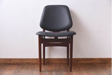 北欧家具　イギリスビンテージ　Elliotts Of Newbury(EoN)　ミッドセンチュリーなダイニングチェア・ブラック(イス、椅子)(2)