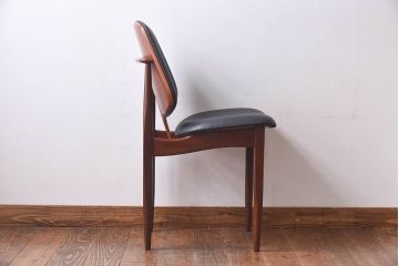 北欧家具　イギリスビンテージ　Elliotts Of Newbury(EoN)　ミッドセンチュリーなダイニングチェア・ブラック(イス、椅子)(2)