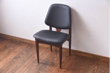 北欧家具　イギリスビンテージ　Elliotts Of Newbury(EoN)　ミッドセンチュリーなダイニングチェア・ブラック(イス、椅子)(2)