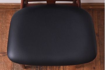 北欧家具　イギリスビンテージ　Elliotts Of Newbury(EoN)　ミッドセンチュリーなダイニングチェア・ブラック(イス、椅子)(2)