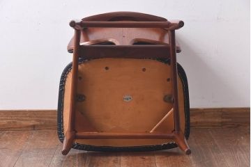 北欧家具　イギリスビンテージ　Elliotts Of Newbury(EoN)　ミッドセンチュリーなダイニングチェア・ブラック(イス、椅子)(3)