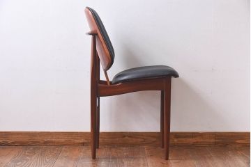 北欧家具　イギリスビンテージ　Elliotts Of Newbury(EoN)　ミッドセンチュリーなダイニングチェア・ブラック(イス、椅子)