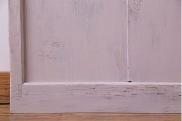 ペイント家具　ダイヤガラス　レトロでシャビーな雰囲気を楽しめるガラス戸2枚セット(窓、引き戸)