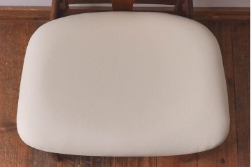北欧家具　イギリスビンテージ　Elliotts Of Newbury(EoN)　ミッドセンチュリーなダイニングチェア・ホワイト(イス、椅子)(2)