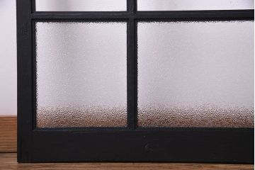 ペイント家具　色ガラス入り　モダンな雰囲気を演出するガラス戸(窓、建具、引き戸、格子戸)3枚組